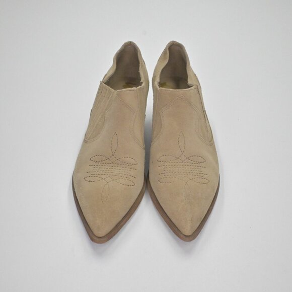 SAM EDELMAN Booties Womens Size 6.5 Roy Cowboy Boots Western Tan Ankle Rodeo - Picture 5 of 10